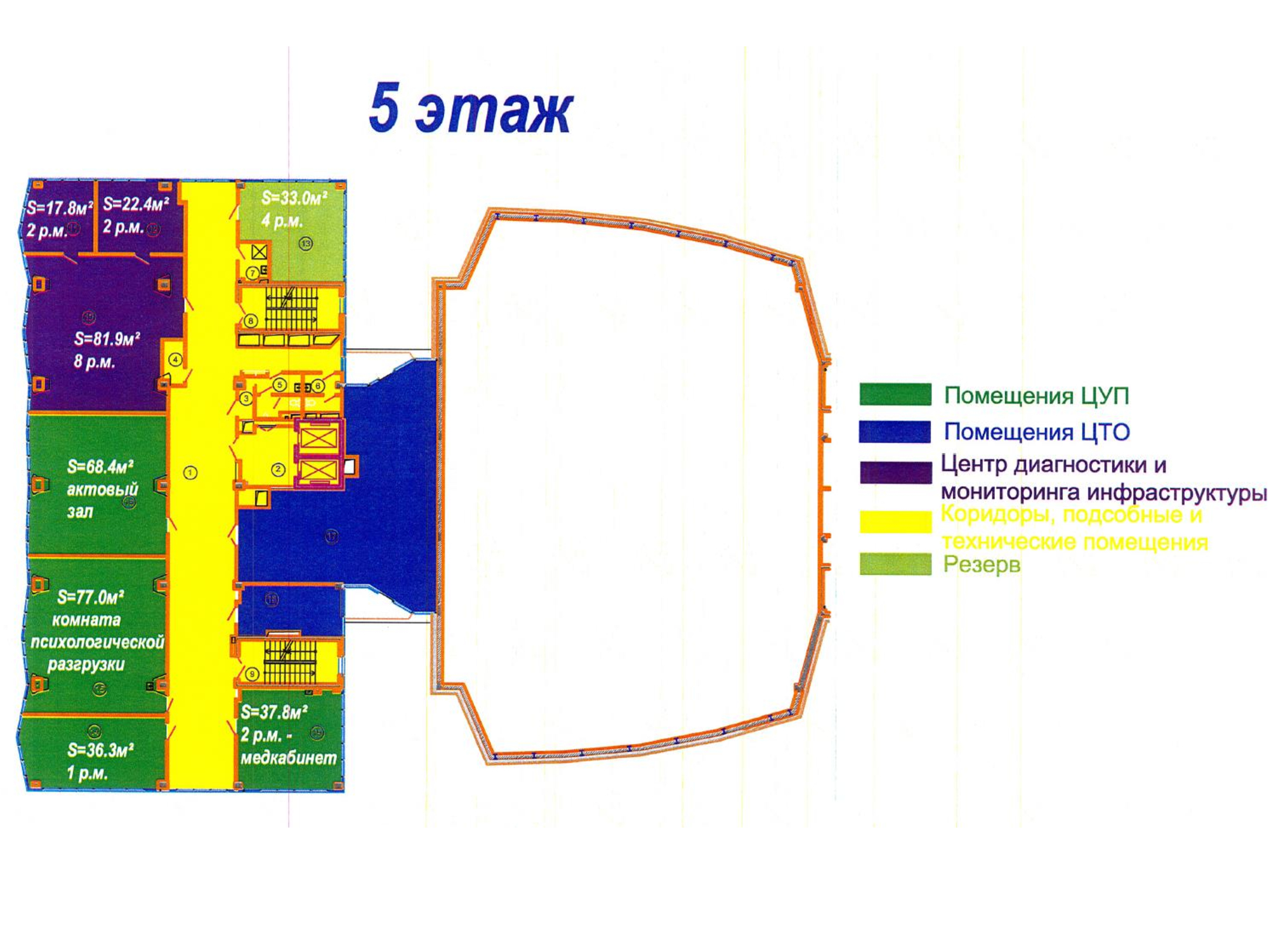 Проектное расположение помещений в здании Центра управления перевозками БЖД (Страница 5 из 9)